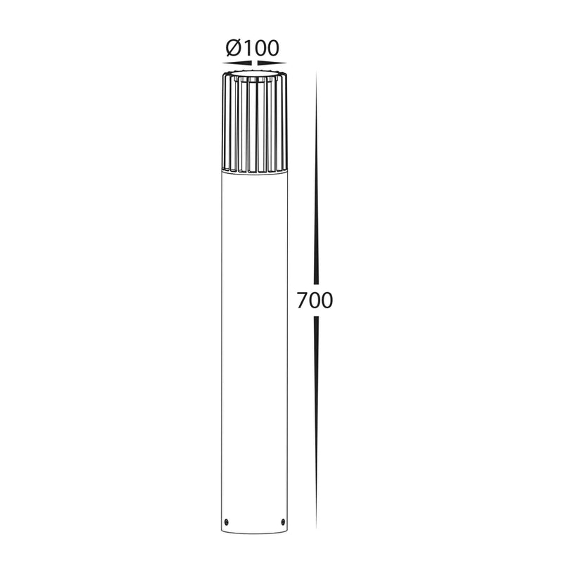 Havit Lighting Tenac Aluminium Black Tri Colour LED Bollard Light (HV1693T-BLK-240V)