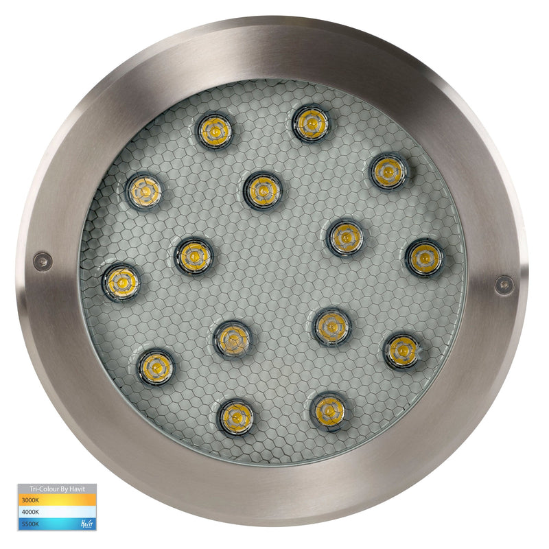 Havit Lighting Split 316 Stainless Steel TRI Colour 18w LED Inground Light (HV1845T)