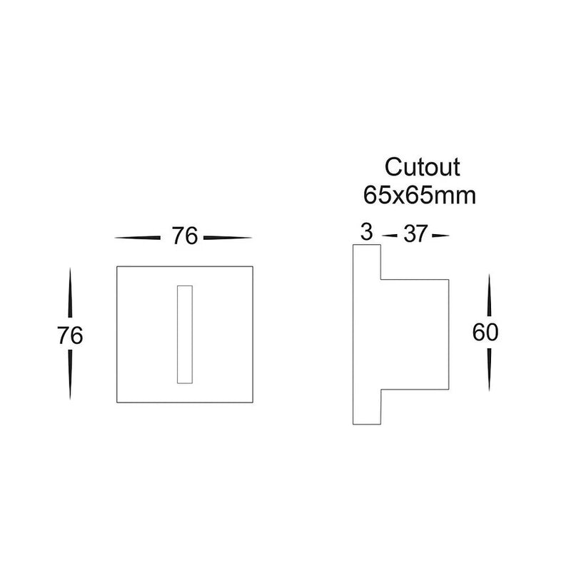 Havit Lighting Slot Square Recessed LED Step Light (HV3102)