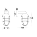 Havit Lighting Marina Polycarbonate Black Wall Light (HV3511W-BLK)