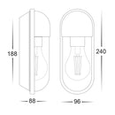 Havit Lighting Lume Polycarbonate Black Wall Light (HV3512W-BLK|HV3512W-PB|HV3512W-WHT)