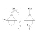Havit Lighting Hove Aluminium Black Coach Wall Light (HV3554W-BLK)