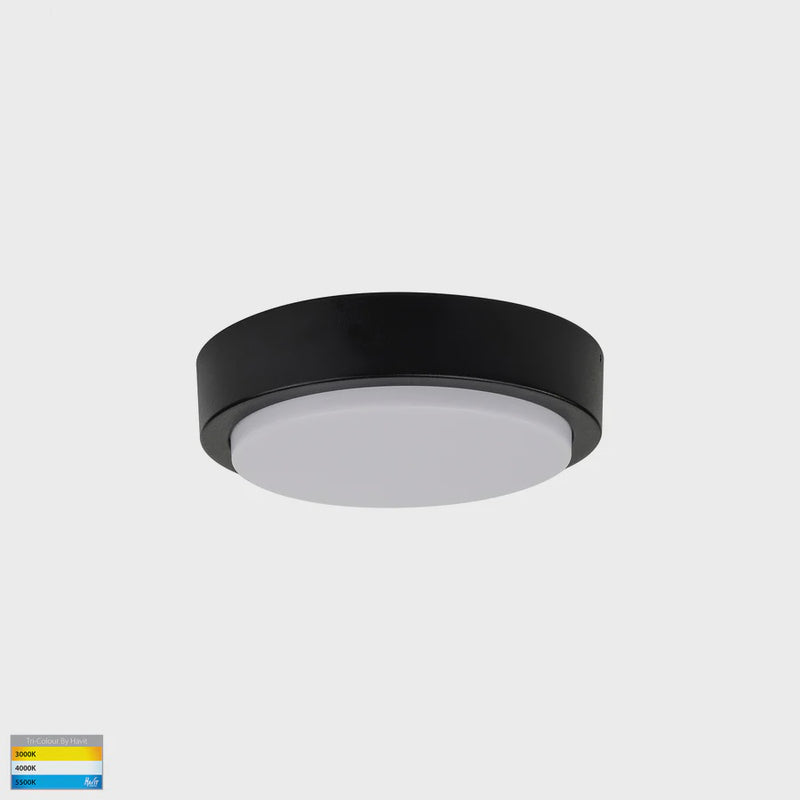 Havit Lighting Liptor Black 10w Ceiling Mounted LED Oyster (HV36051T-BLK)