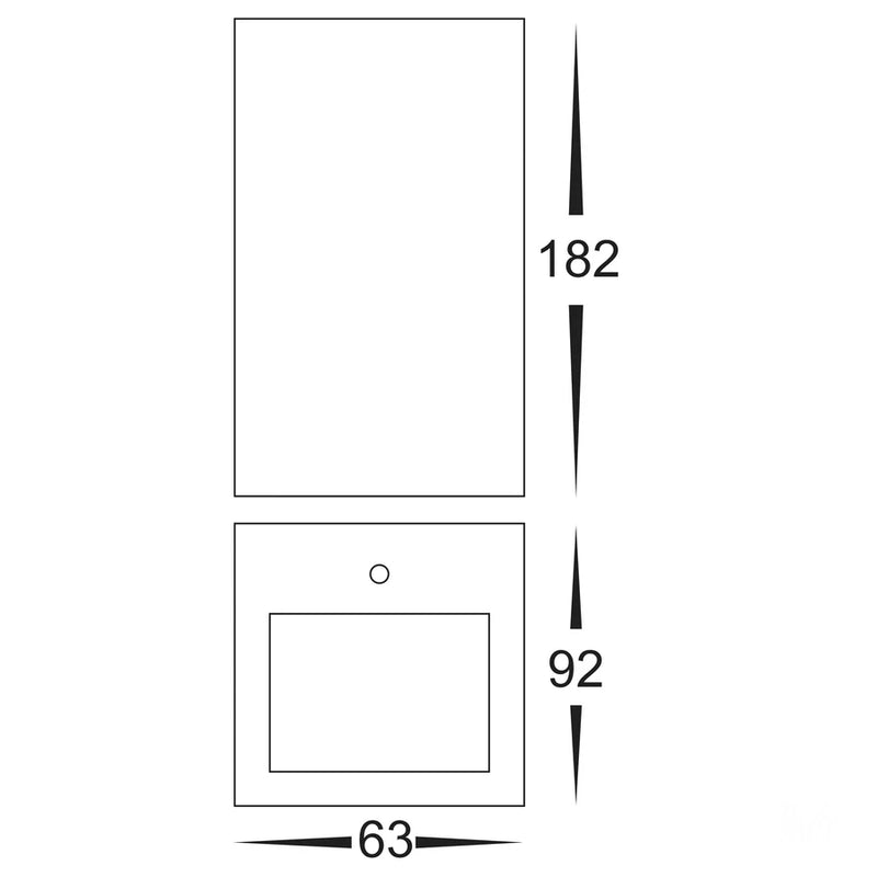 Havit Lighting Veldi White Square TRI Colour Up & Down Wall Light