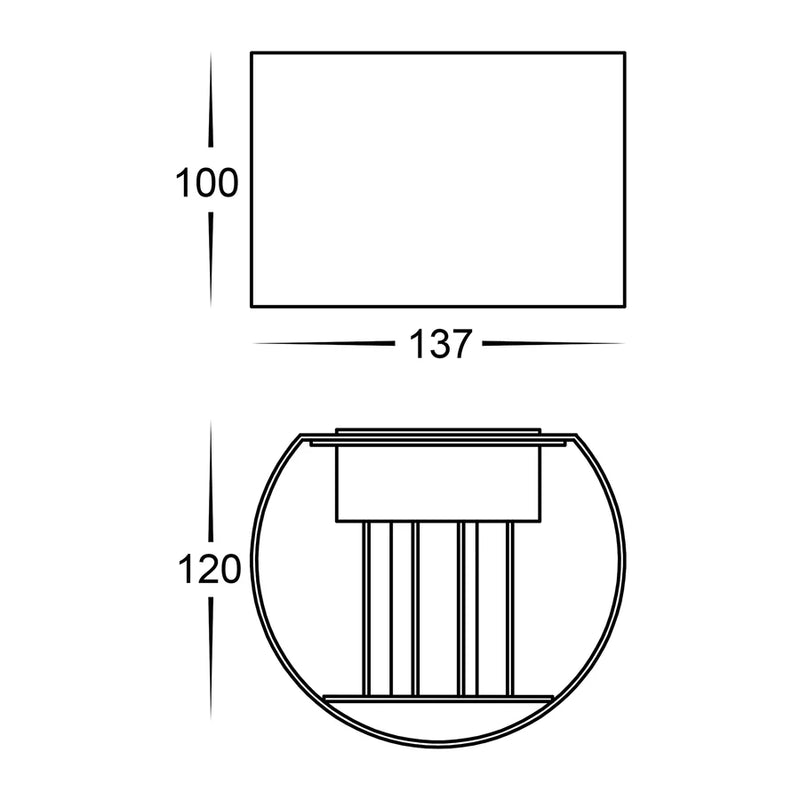 Havit Lighting Versa White Round Up & Down Wall Light