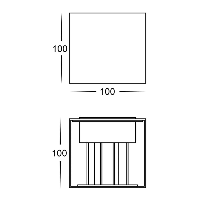 Havit Lighting Versa Black Square Up & Down Wall Light 2