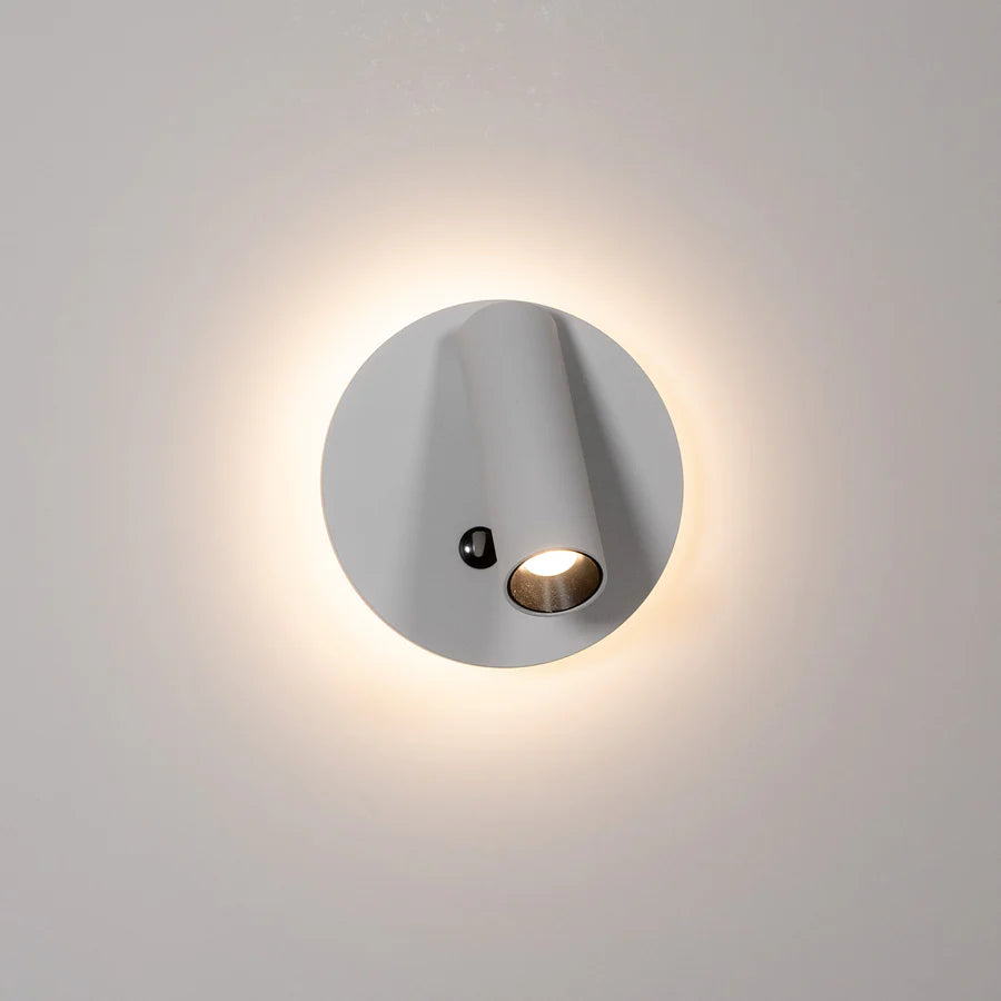 Havit Lighting Lesen White Single Adjustable Wall Light with Back Ligh ...