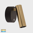 Havit Lighting Lesen Black Brass Single Adjustable Wall Light (HV3689T-BLKBR)