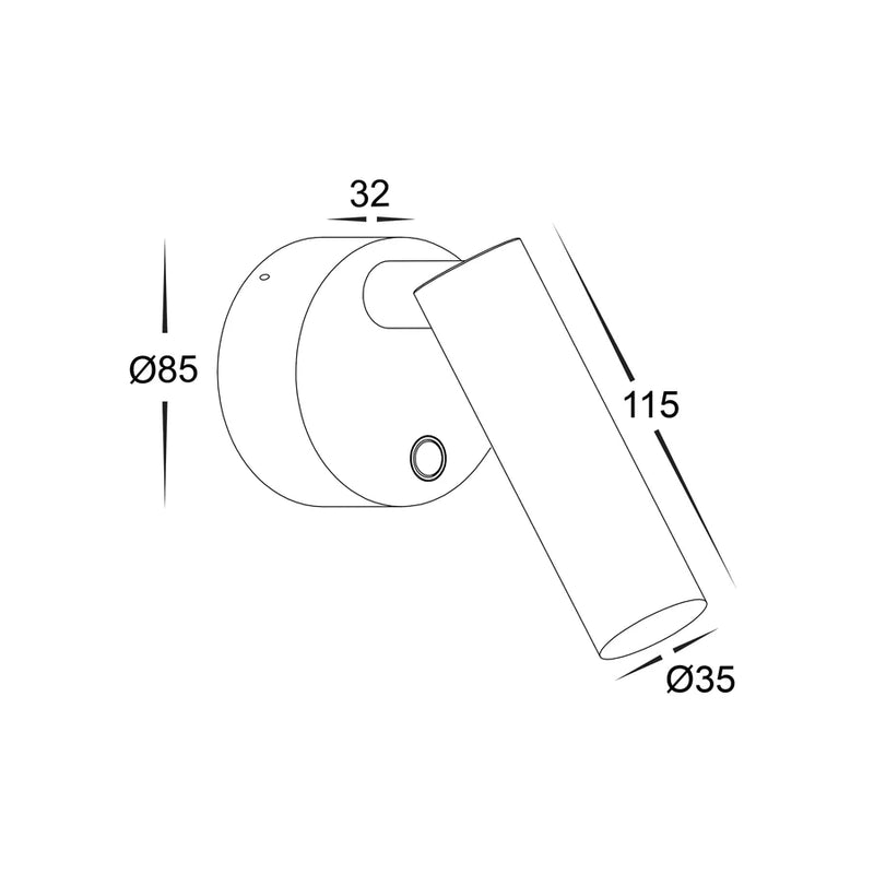 Havit Lighting Lesen White Single Adjustable Wall Light (HV3689T-WHT)