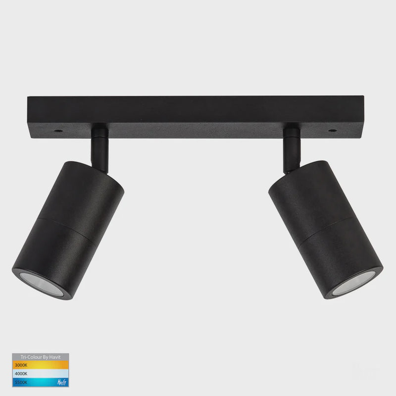 Havit Lighting Tivah Black 2 Light TRI Colour LED Bar Lights (HV4001T-2-BLK)