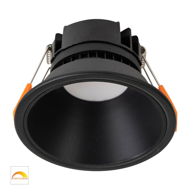 Havit Lighting Gleam Black with Black Insert Fixed Dim to Warm LED Downlight (HV5528D2W-BB)