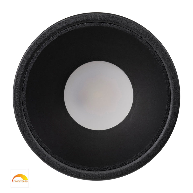 Havit Lighting Gleam Black with Black Insert Fixed Dim to Warm LED Downlight (HV5528D2W-BB)