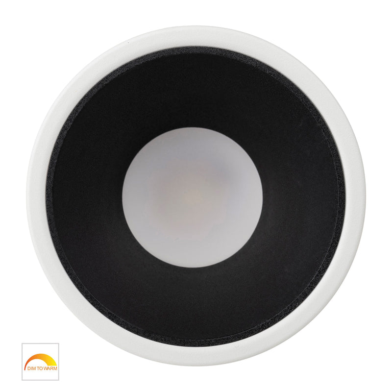 Havit Lighting Gleam White with Black Insert Fixed Dim to Warm LED Downlight (HV5528D2W-WB)