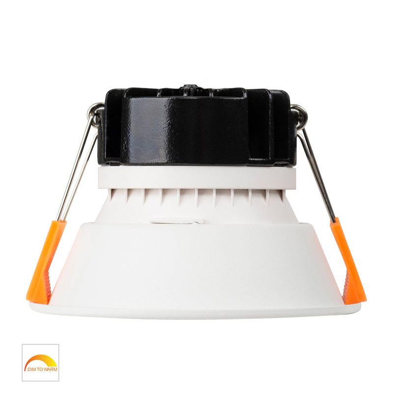 Havit Lighting Gleam White with Black Insert Fixed Dim to Warm LED Downlight (HV5528D2W-WB)