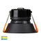 Havit Lighting Gleam Black with Gold Insert Tri Colour Fixed Deep LED Downlight (HV5528T-BG)