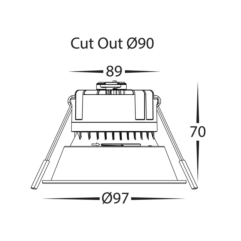 Havit Lighting Gleam White with White Insert Fixed Dim to Warm LED Downlight (HV5528D2W-WW)