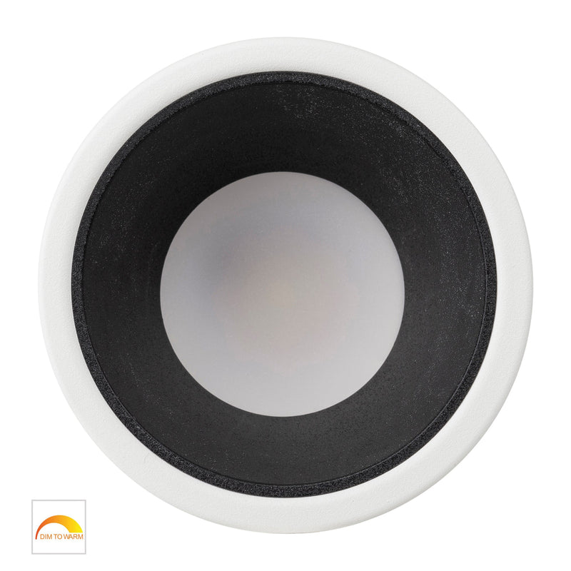 Havit Lighting Gleam White with Black Insert Fixed Dim to Warm LED Downlight (HV5529D2W-WB)