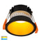 Havit Lighting Gleam Black with Gold Insert Tri Colour Fixed Deep LED Downlight (HV5529T-BG)