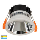 Havit Lighting Gleam White with Chrome Insert Tri Colour Fixed Deep LED Downlight (HV5529T-WC)