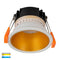 Havit Lighting Gleam White with Gold Insert Tri Colour Fixed Deep LED Downlight (HV5529T-WG)