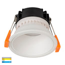 Havit Lighting Gleam White with White Insert Tri Colour Fixed Deep LED Downlight (HV5529T-WW)