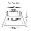 Havit Lighting Gleam White with White Insert Fixed Dim to Warm LED Downlight (HV5529D2W-WW)