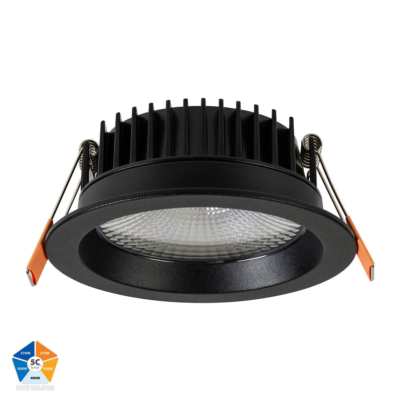 Havit Lighting Ora Black 5 Colour Fixed LED Downlight (HV5530T-BLK)