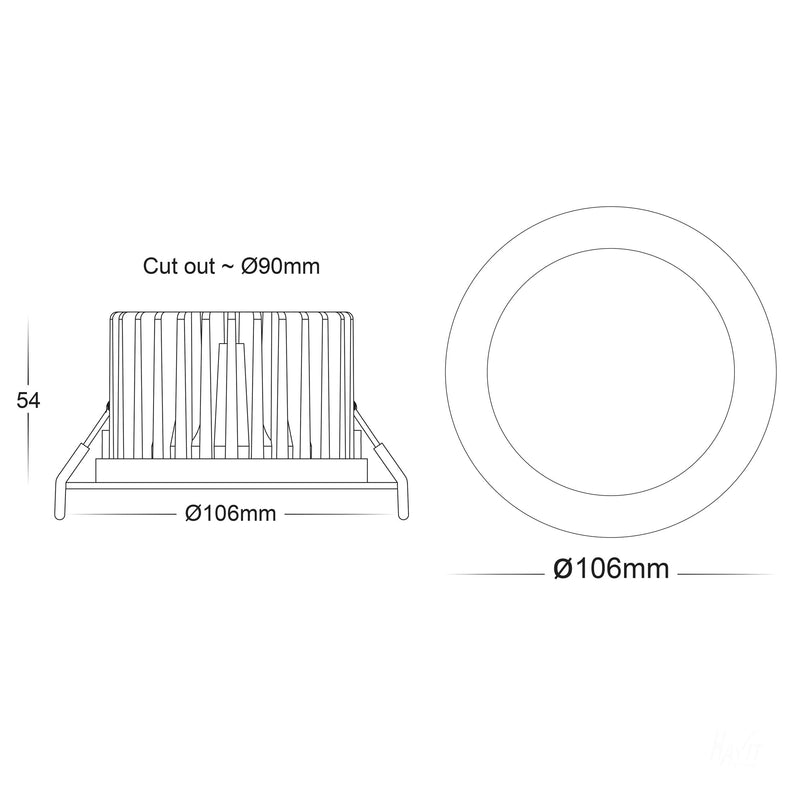 Havit Lighting Ora 316 Stainless Steel Fixed Five Colour LED Downlight (HV5530S-SS316)