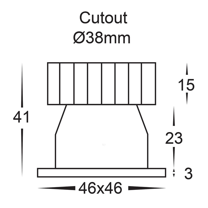 Havit Lighting Niche White Square Mini Recessed Downlight (HV5701T-WHT)