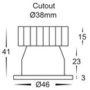 Havit Lighting Niche White Round Mini Recessed Downlight (HV5702T-WHT)