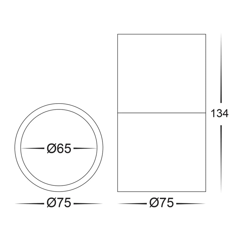 Havit Lighting Nella Black 7w Surface Mounted LED Downlight with Extension (HV5802T-BLK-EXT | HV5802T-BLK-EXT-12V)