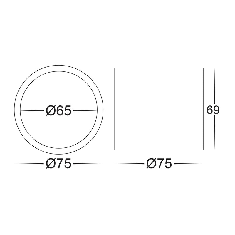 Havit Lighting Nella Black 7w Surface Mounted LED Downlight (HV5802T-BLK | HV5802T-BLK-12V)