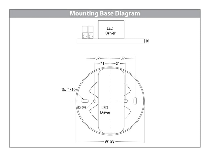 Havit Lighting Nella Black 12w Surface Mounted LED Downlight (HV5803T-BLK | HV5803T-BLK-12V)