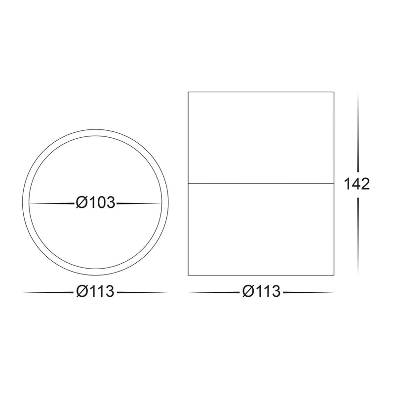 Havit Lighting Nella White 12w Surface Mounted LED Downlight with Extension (HV5803T-WHT-EXT | HV5803T-WHT-EXT-12V)