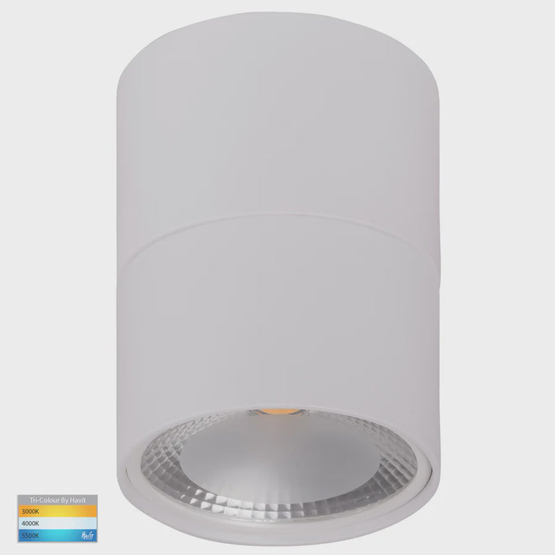 Havit Lighting Nella White 12w Surface Mounted LED Downlight with Extension (HV5803T-WHT-EXT | HV5803T-WHT-EXT-12V)