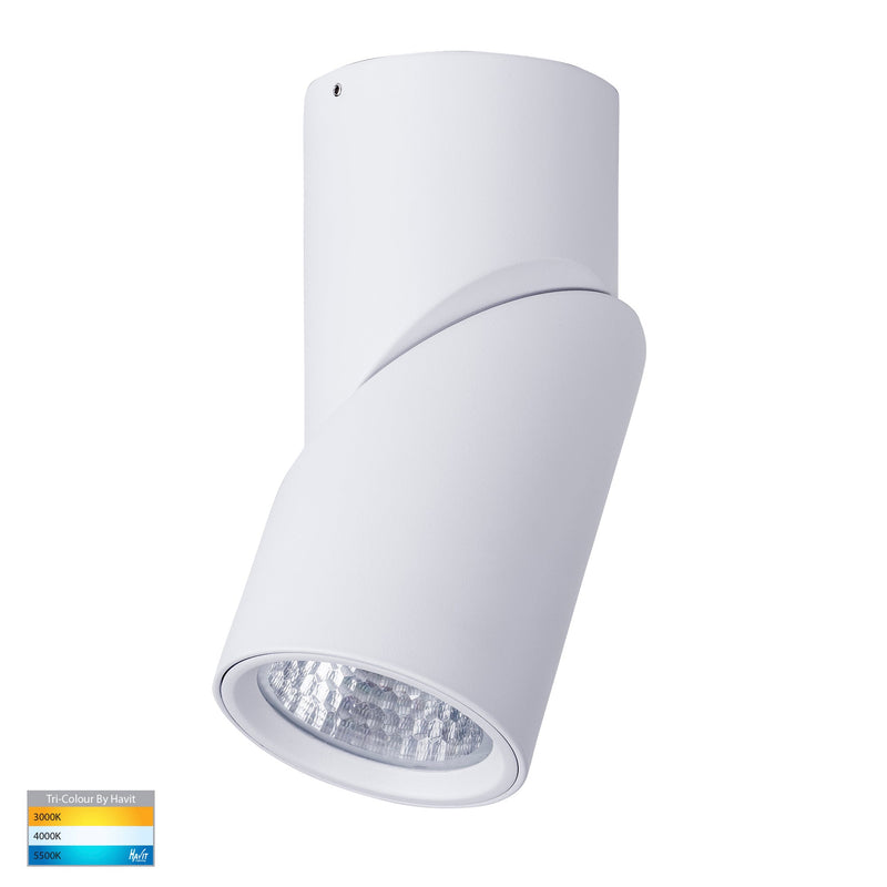 Havit Lighting Nella White 18w Surface Mounted Rotatable LED Downlight (HV5824T-WHT | HV5824T-WHT-12V)