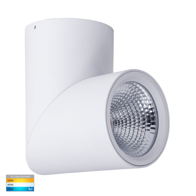 Havit Lighting Nella White 24w Surface Mounted Rotatable LED Downlight (HV5825T-WHT | HV5825T-WHT-12V)