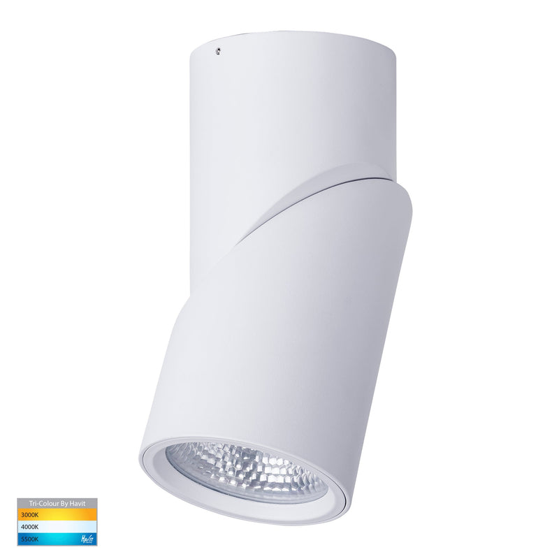 Havit Lighting Nella White 24w Surface Mounted Rotatable LED Downlight (HV5825T-WHT | HV5825T-WHT-12V)