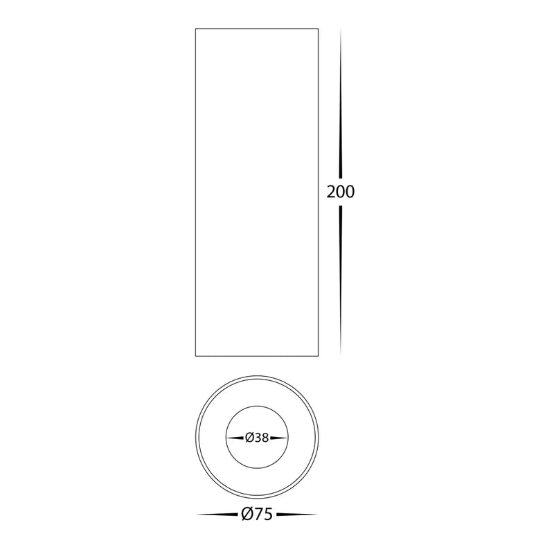 Havit Lighting Nella Black 7w Surface Mounted LED Downlight (HV5841S-BLK-EXT | HV5841S-BLK-EXT-12V)