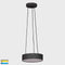 Havit Lighting Nella 220mm Black 20w Round Pendant (HV5892T-BLK-PDT)