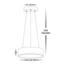 Havit Lighting Nella 220mm Black 20w Round Pendant (HV5892T-BLK-PDT)