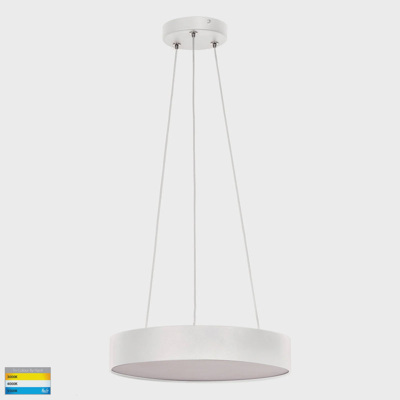 Havit Lighting Nella 320mm White 30w Round Pendant (HV5893T-WHT-PDT)