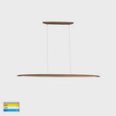 Havit Lighting  Noce Walnut Timber 1300mm Linear Pendant (HV6010T)