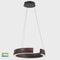 Havit Lighting Orah Walnut Timber with Black Aluminium 800mm Round Pendant (HV6094T)