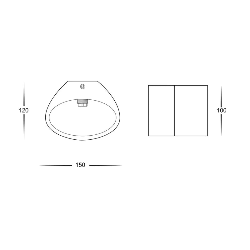 Havit Lighting (HV8025) Arc Small LED Wall Plaster Light