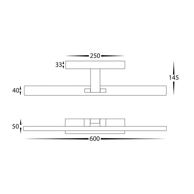 Havit Lighting Vanita White 600mm Adjustable Wall Light (HV8102T-WHT)