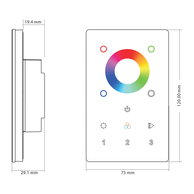 Havit Lighting RGBC or RGBW LED Touch Panel (HV9101-2820)