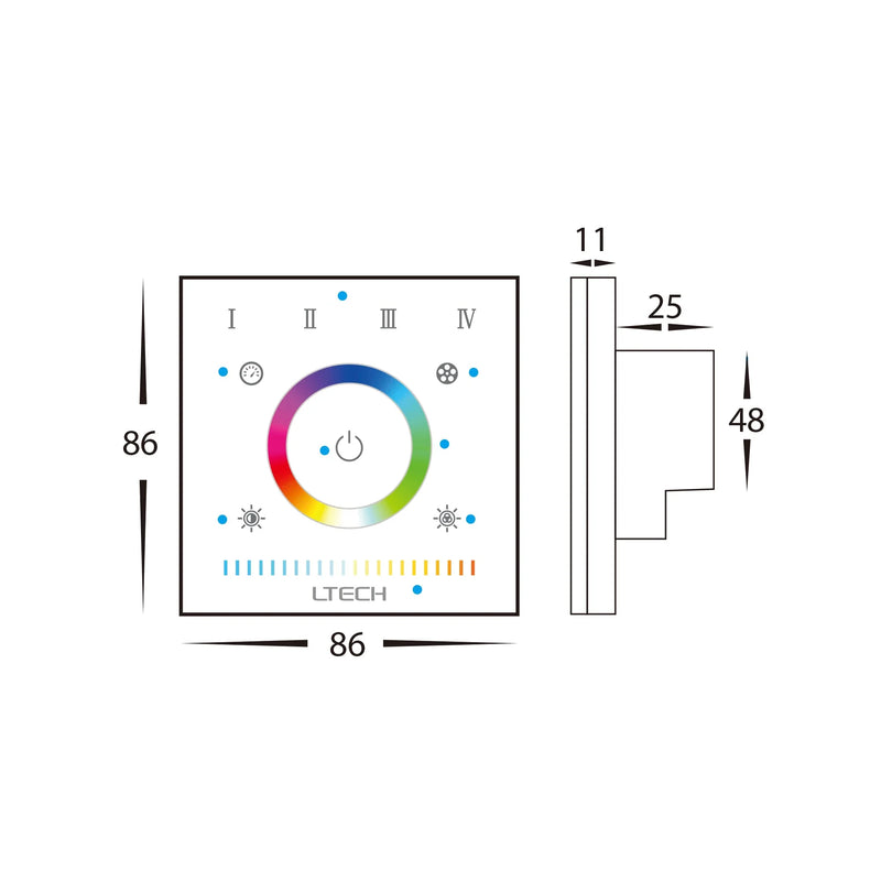 Havit Lighting RGBCW LED Strip Touch Panel (HV9101-EX5S)