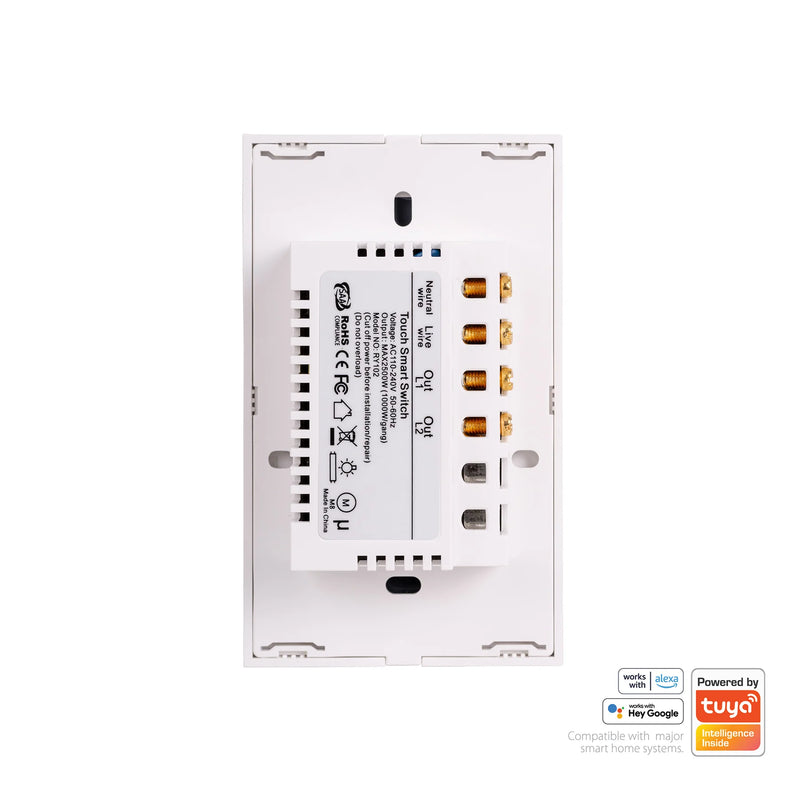 Havit Lighting Wifi Two Gang White Wall Switch (HV9110-2)