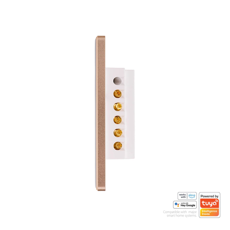 Havit Lighting Wifi 3 Gang White with Gold Trim Wall Switch (HV9120-3)